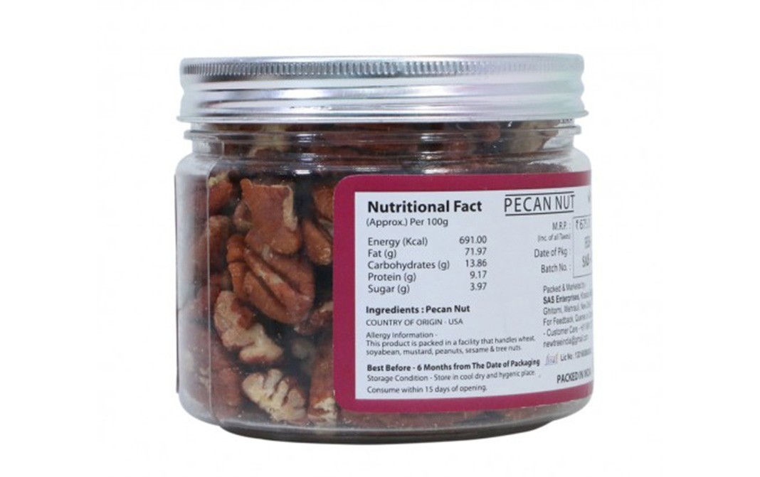 New Tree Pecan Nut Premium Dry Fruits   Jar  200 grams